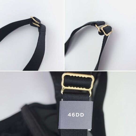 Cacique 46DD Bra Seriously Sexy Lightly Lined Balconette Shimmer Lace Bows NWT - Picture 7 of 13